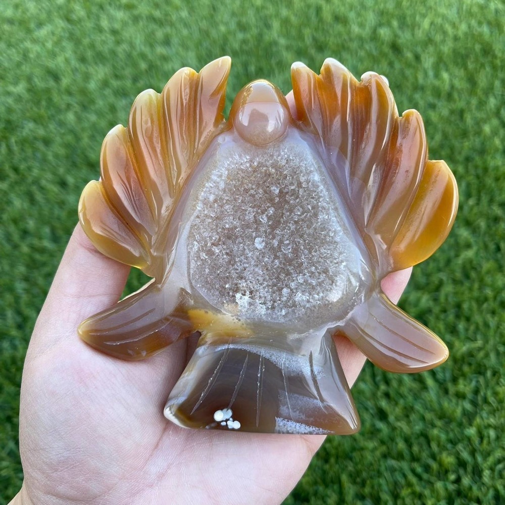 Druzy Angel Carving